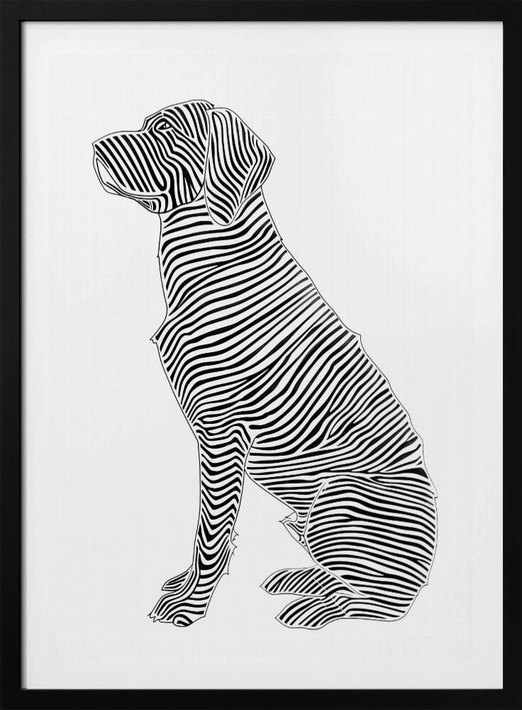 Lijnenkunst Hond | Poster