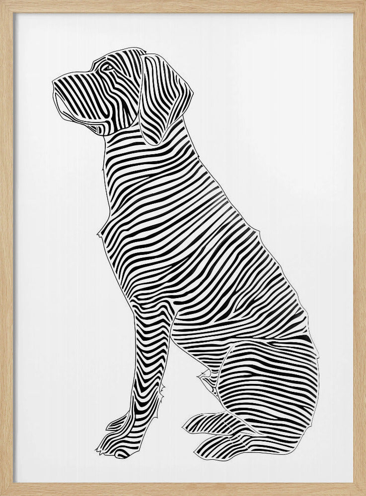Lijnenkunst Hond | Poster