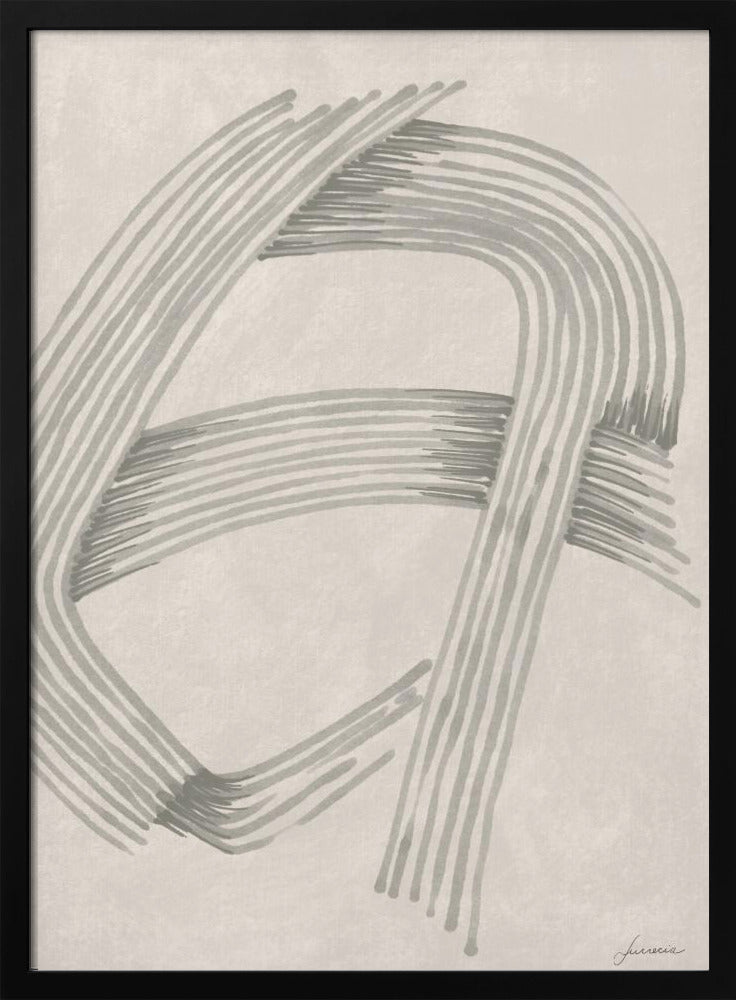 Abstracte Grijze Kruispunten 02 | Poster