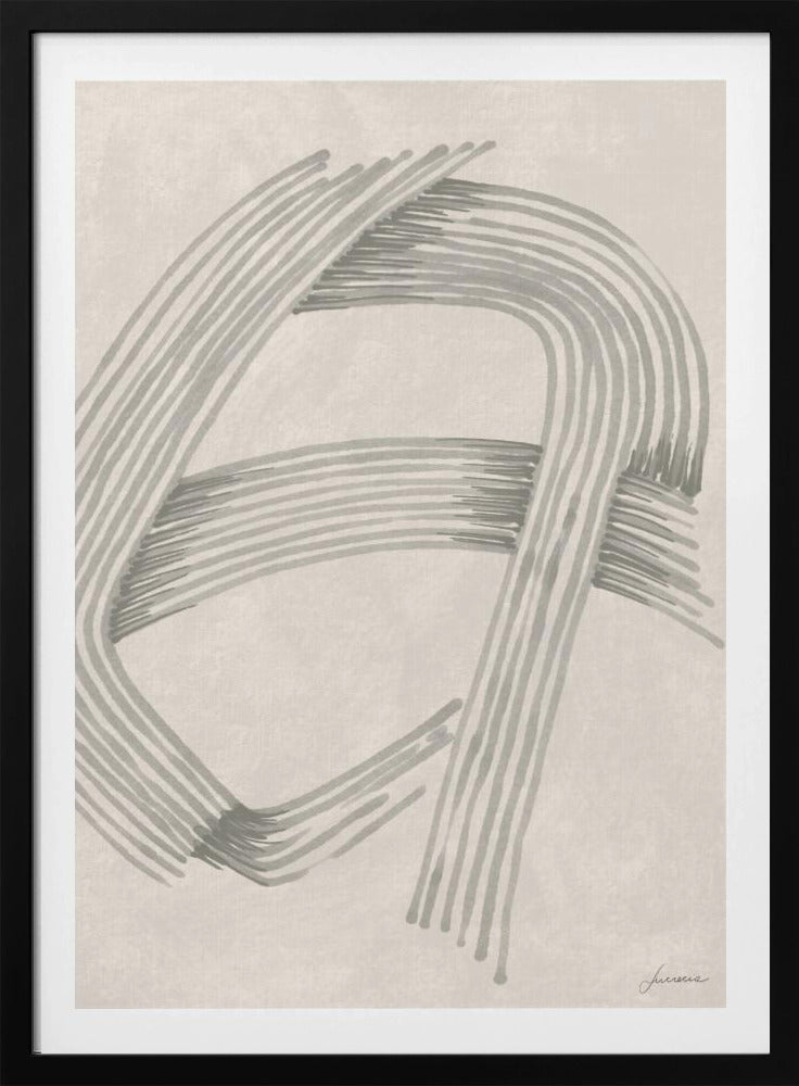 Abstracte Grijze Kruispunten 02 | Poster