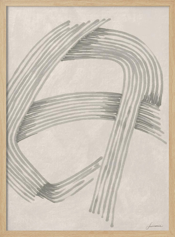 Abstracte Grijze Kruispunten 02 | Poster