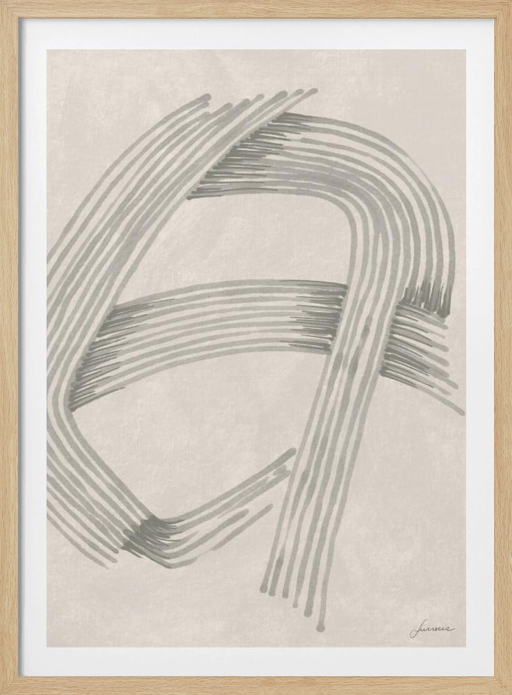 Abstracte Grijze Kruispunten 02 | Poster