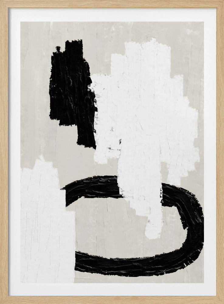 Monochrome strepen | Poster