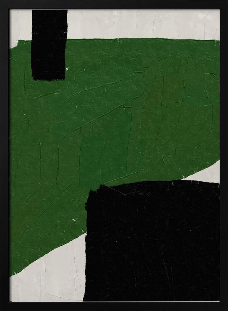 Smaragdgroene abstractie | Poster