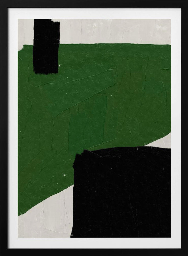 Smaragdgroene abstractie | Poster