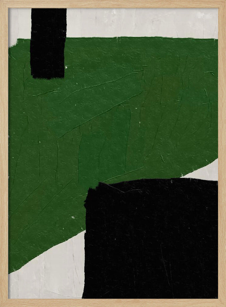 Smaragdgroene abstractie | Poster