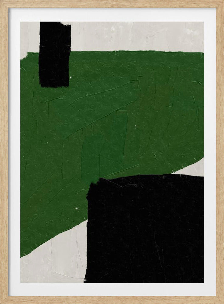 Smaragdgroene abstractie | Poster