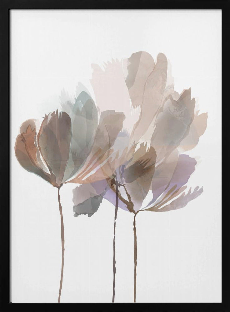 Blozende roze bloemen | Poster