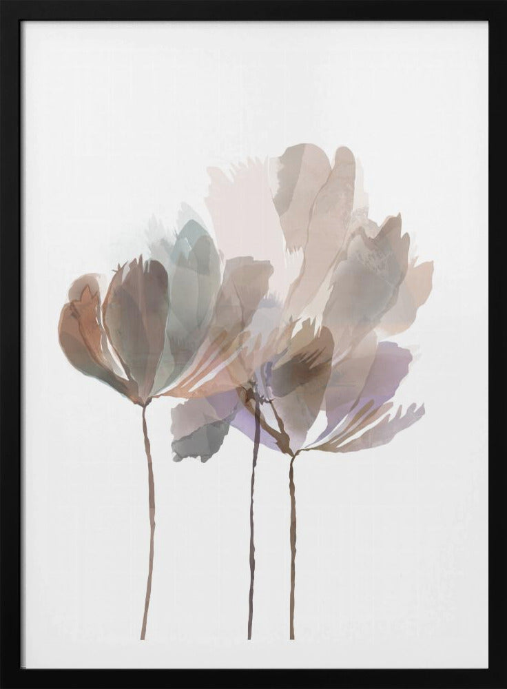 Blozende roze bloemen | Poster