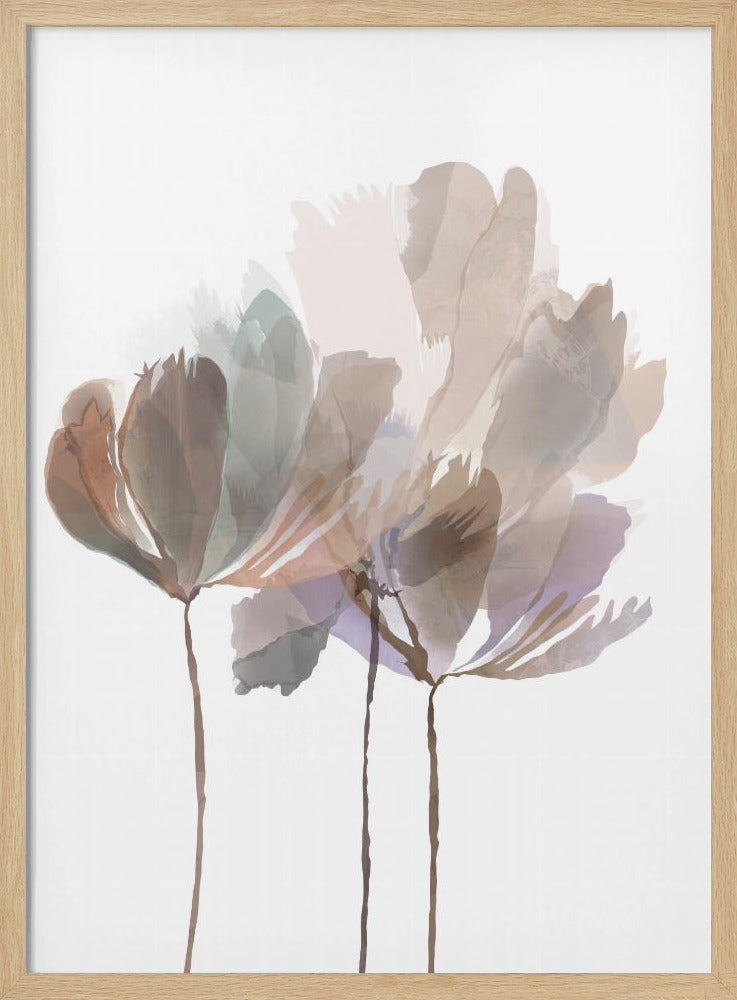 Blozende roze bloemen | Poster