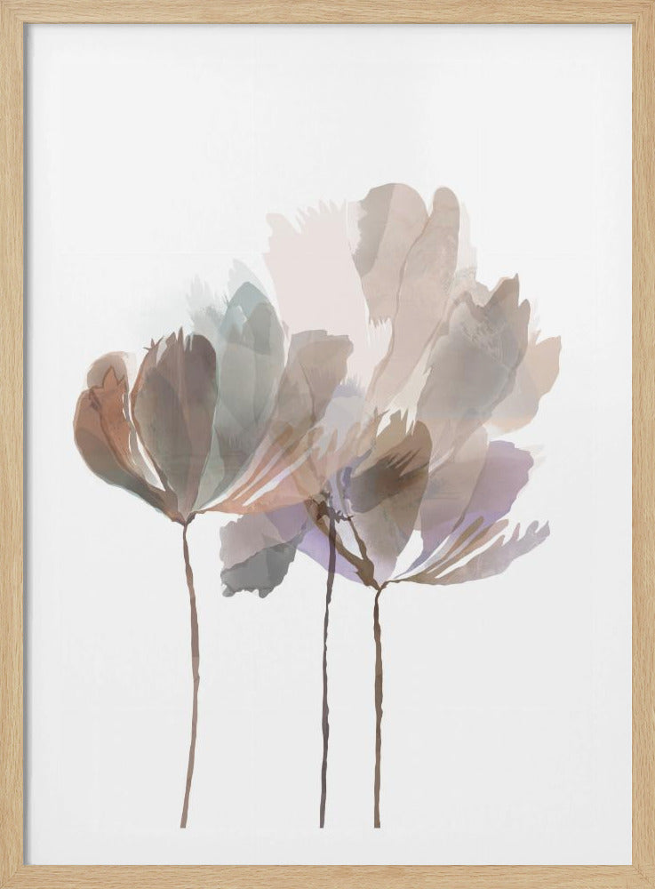 Blozende roze bloemen | Poster