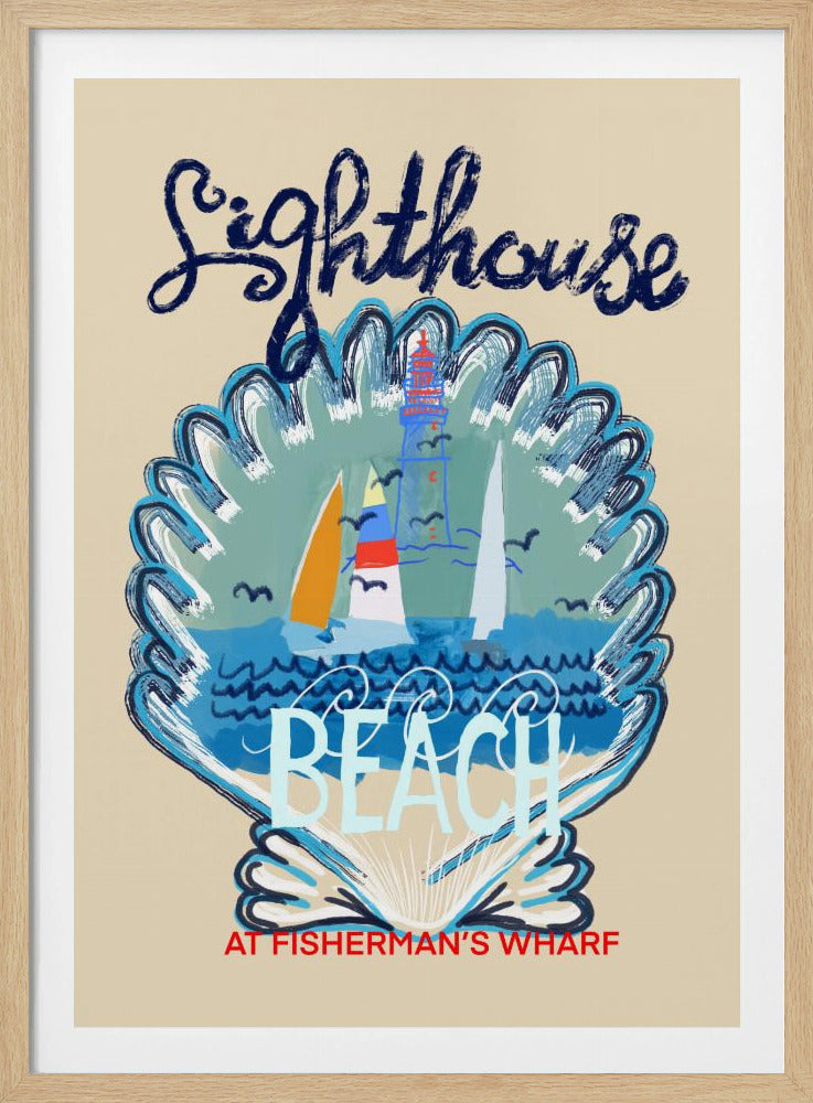 Poster van Lighthouse Beach | Poster