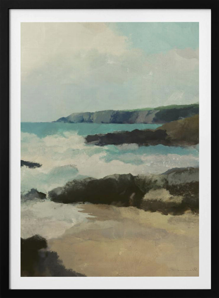 Rotsachtig strand | Poster