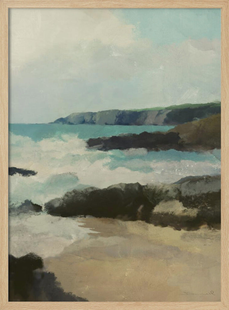 Rotsachtig strand | Poster
