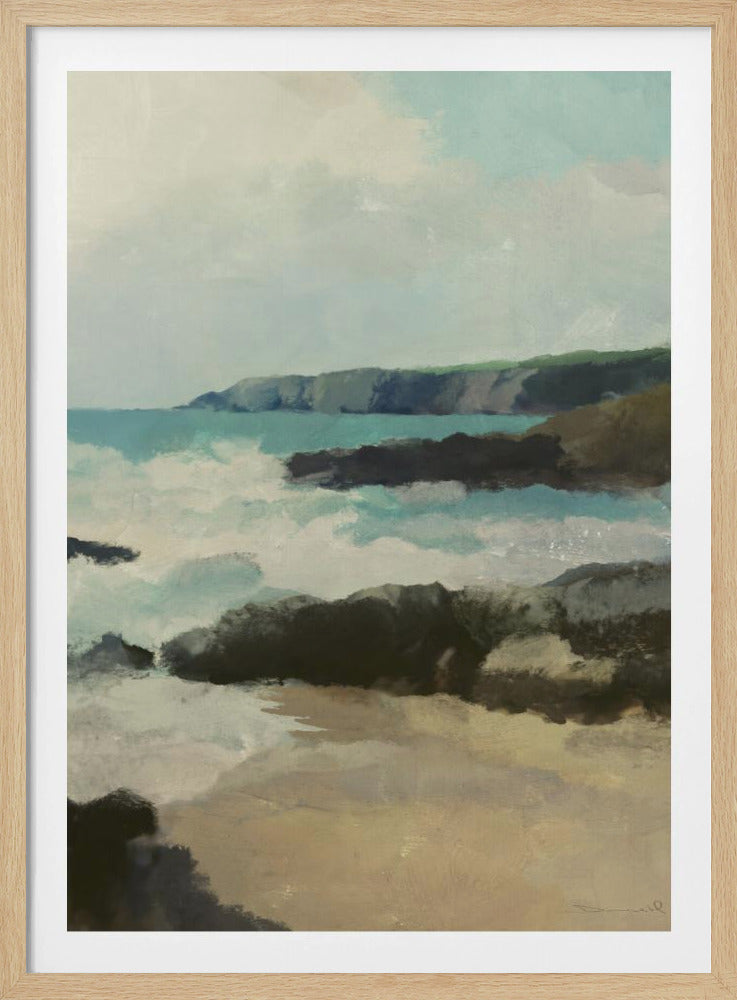 Rotsachtig strand | Poster