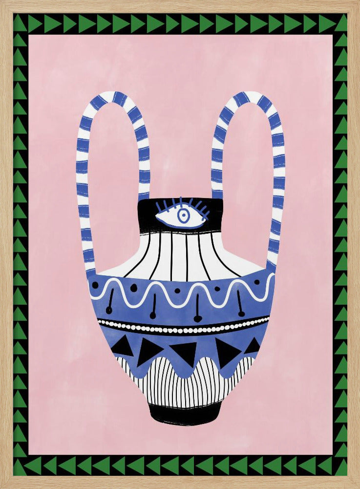 Kleurrijke geometrische vaas | Poster