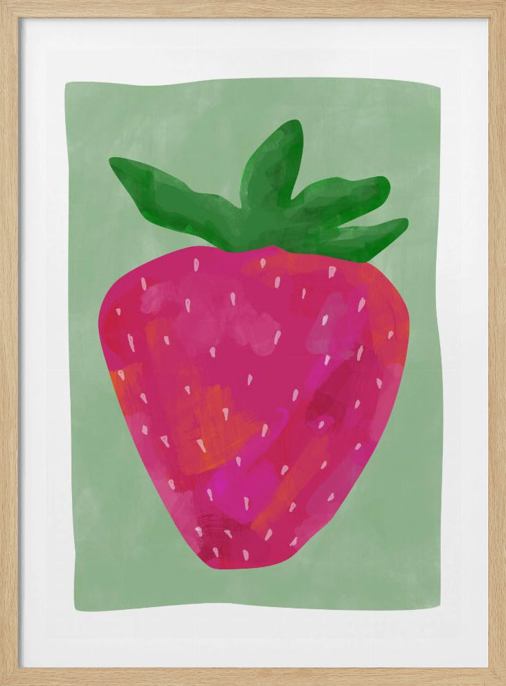 Levendige aardbei | Poster