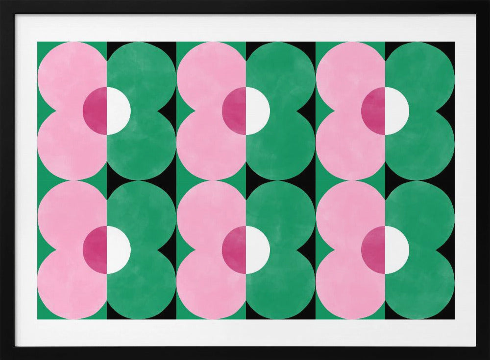 Bloemengeometrievormen | Poster