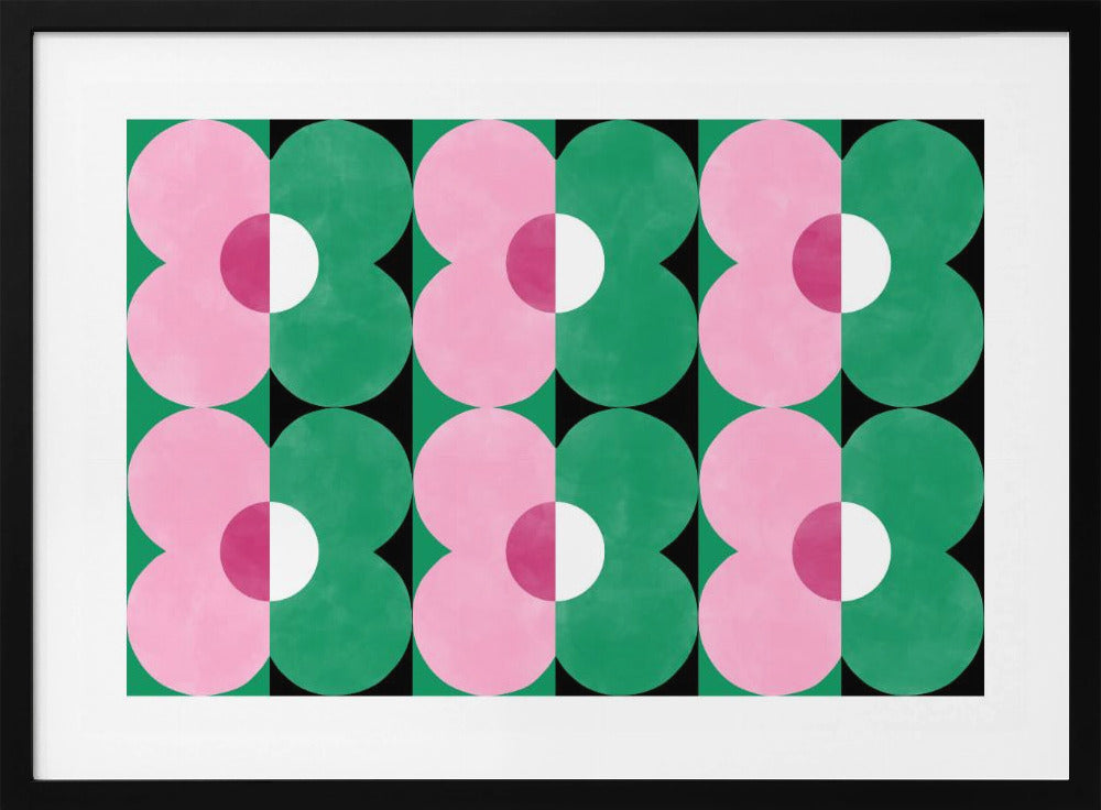 Bloemengeometrievormen | Poster