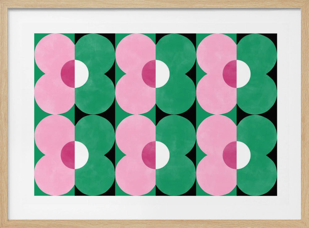 Bloemengeometrievormen | Poster