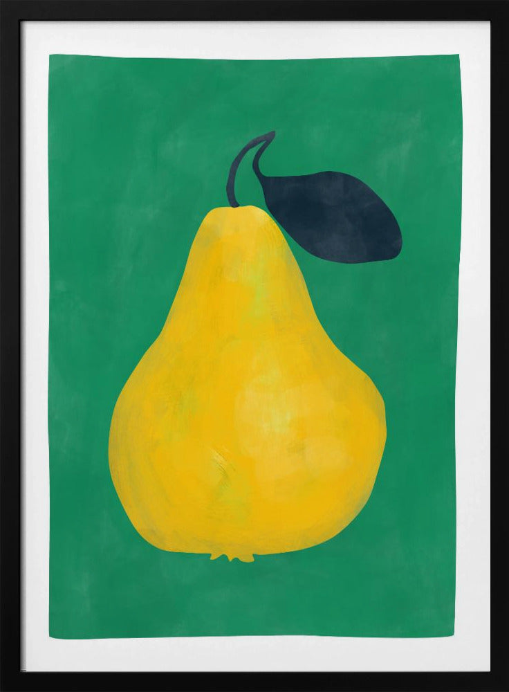 Minimalistische gele peer | Poster