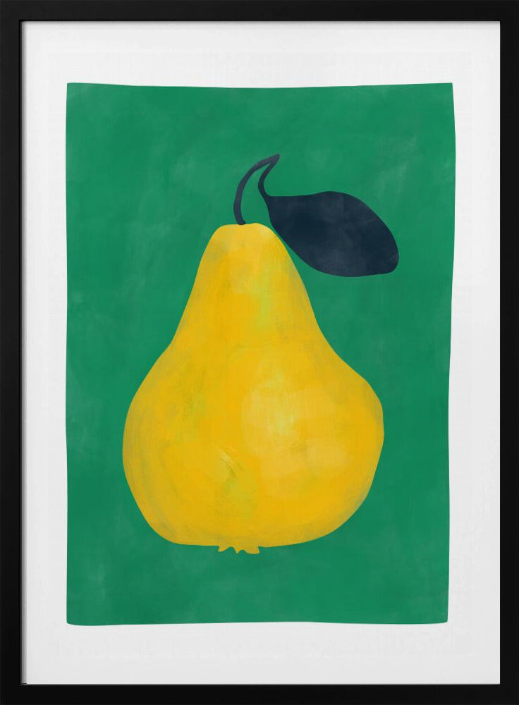 Minimalistische gele peer | Poster