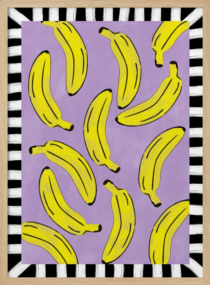 Gele bananen abstract | Poster
