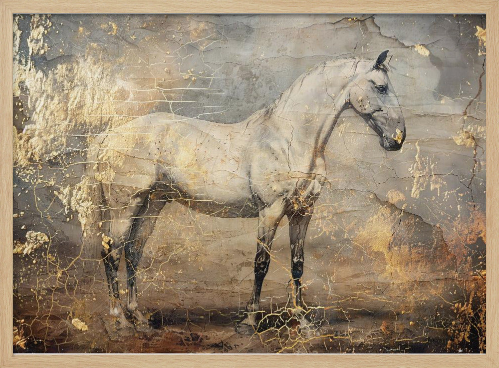Paard Vintage Kunstillustratie 06 | Poster