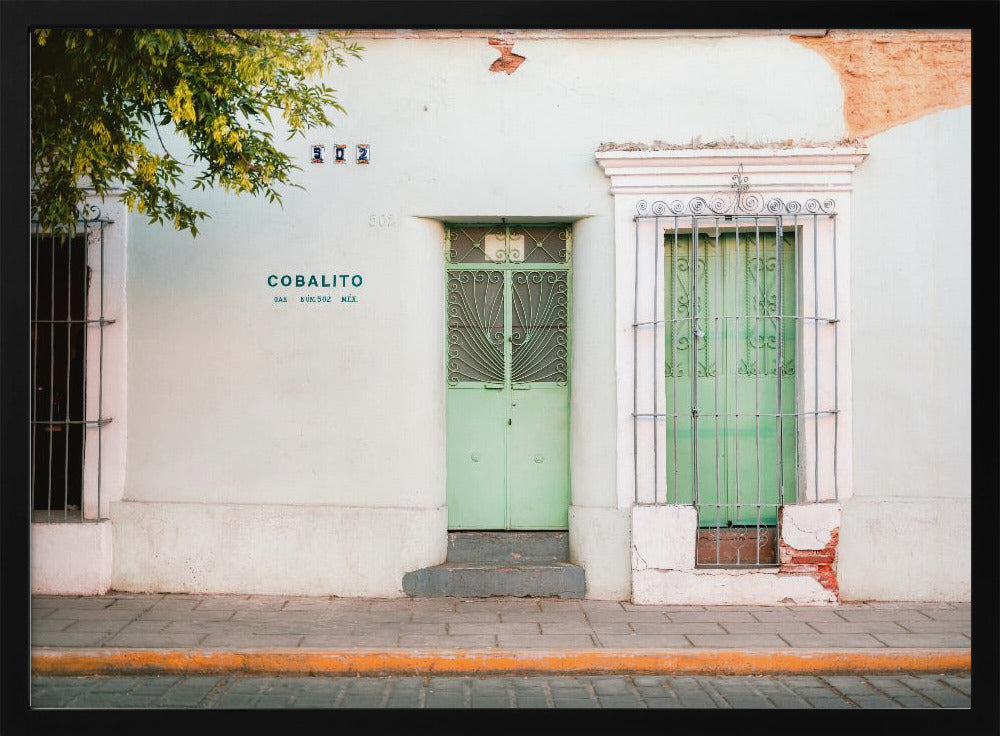Oaxacan street | Colorful pastel Mexico photography | Poster