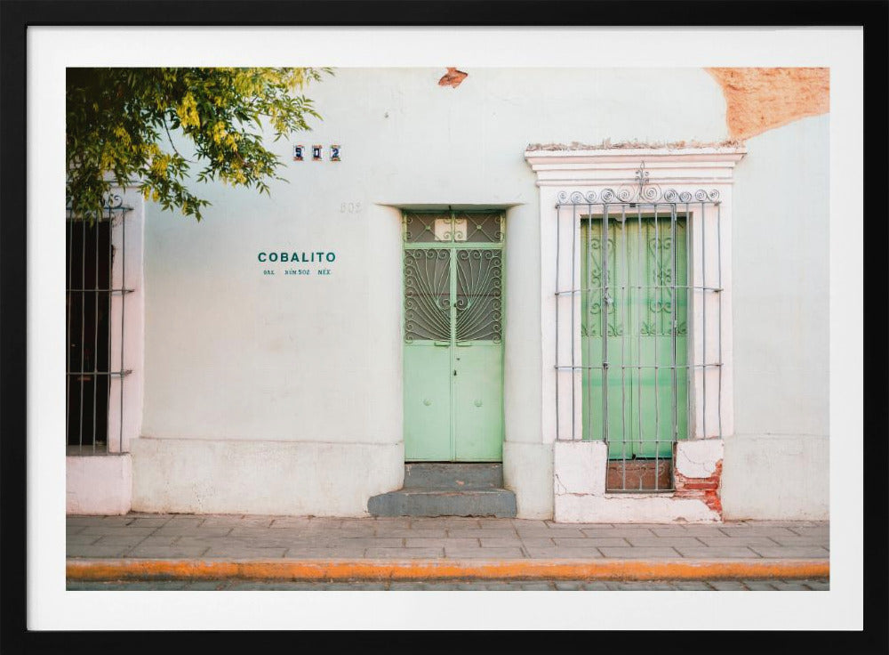 Oaxacan street | Colorful pastel Mexico photography | Poster