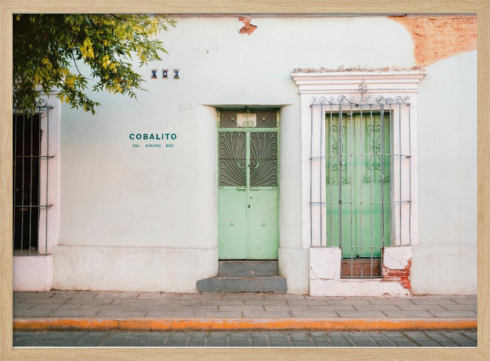 Oaxacan street | Colorful pastel Mexico photography | Poster