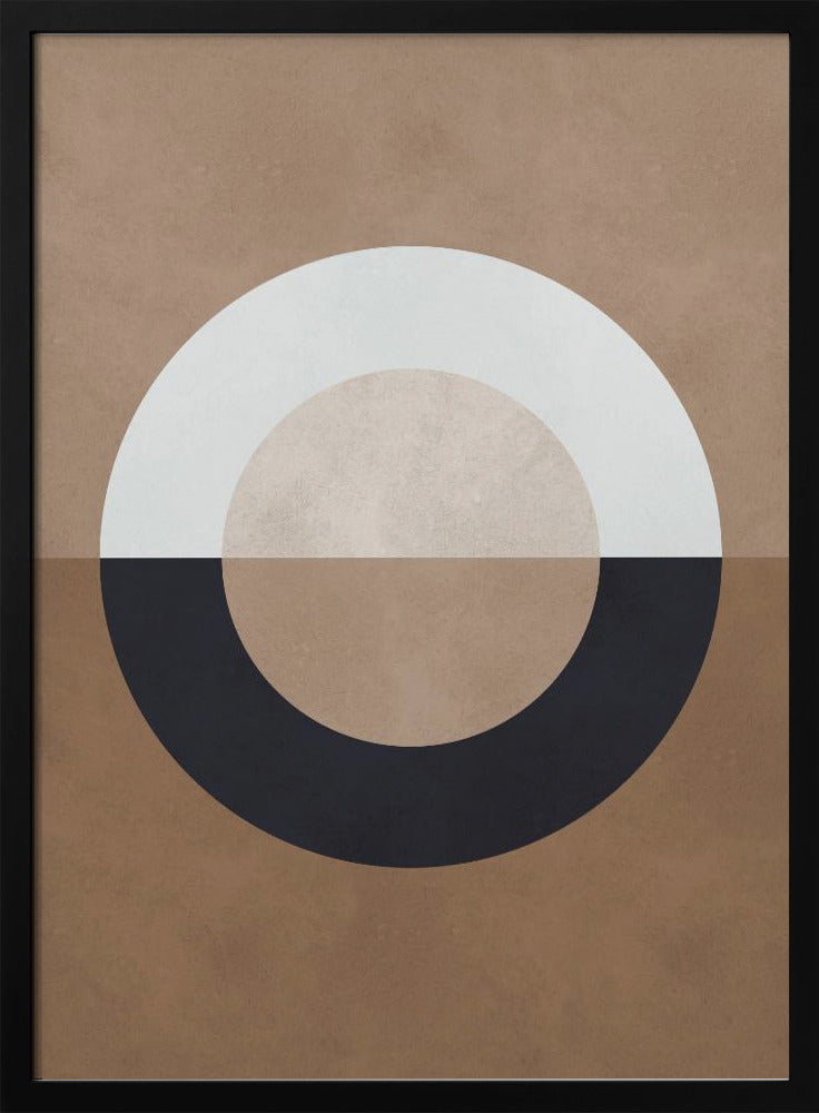 Bruine geometrie 8 | Poster