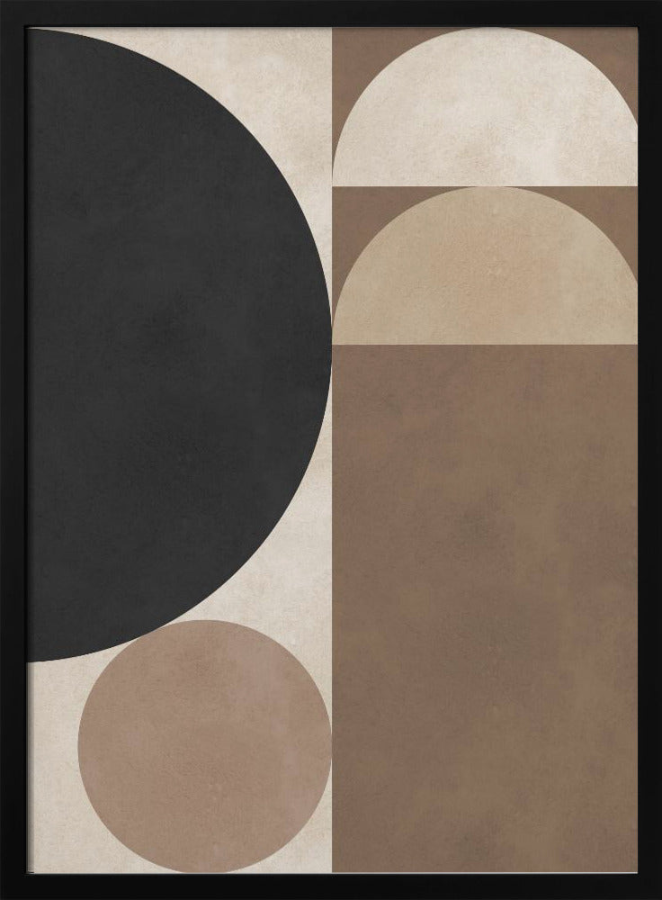 Bruine geometrie 6 | Poster