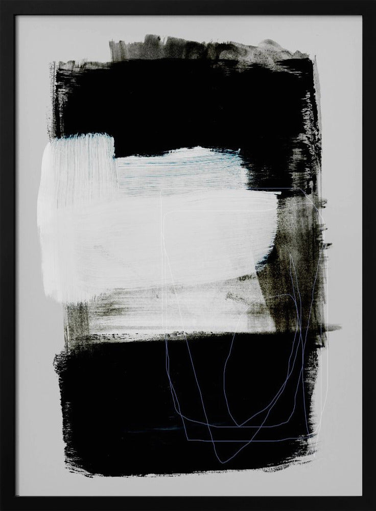 Abstracte penseelstreken 130 | Poster