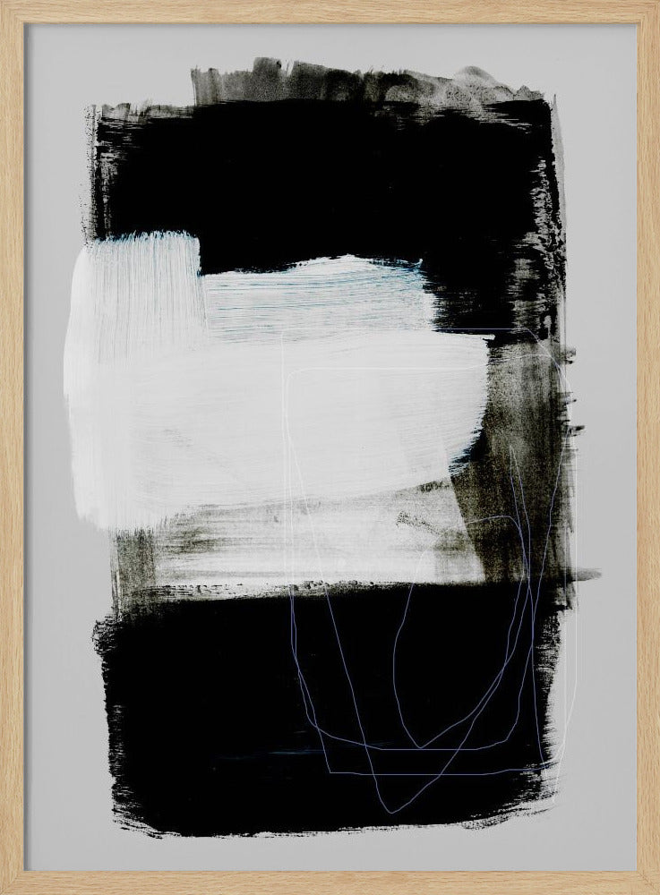Abstracte penseelstreken 130 | Poster