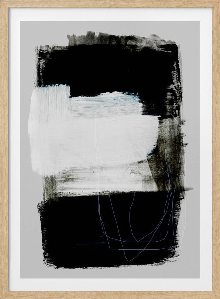 Abstracte penseelstreken 130 | Poster