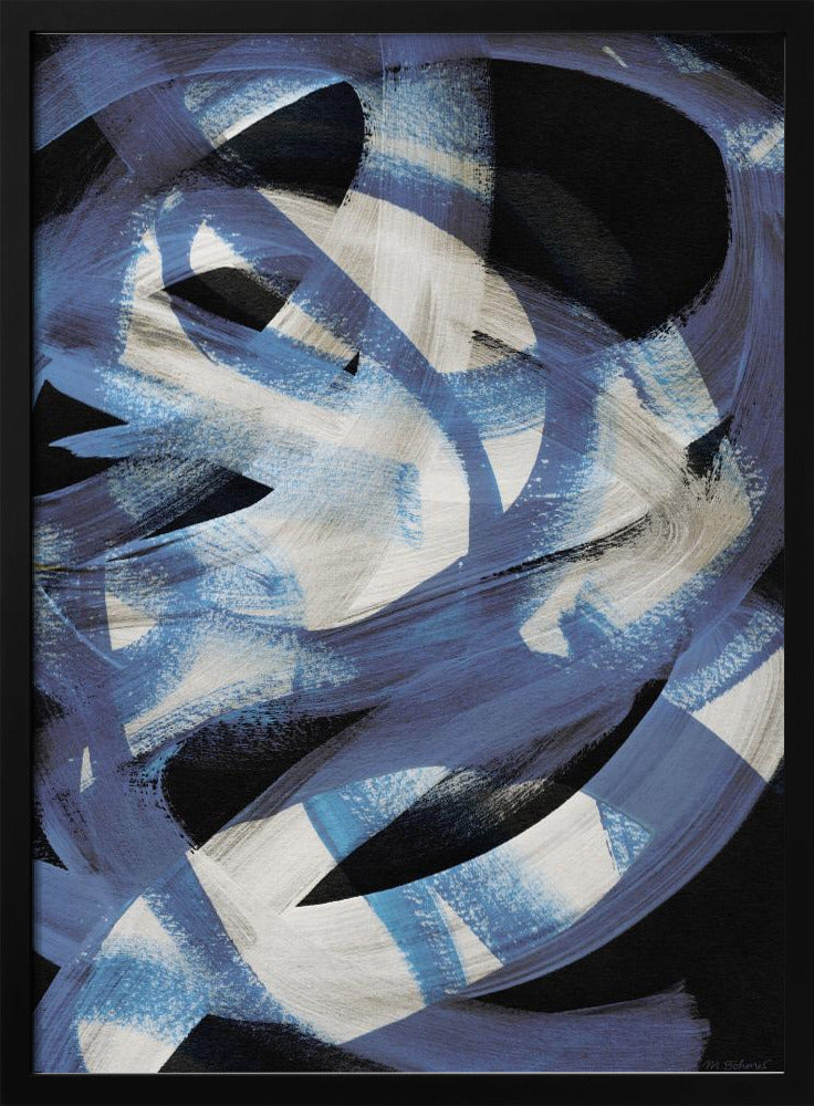 Abstracte penseelstreken 128 | Poster