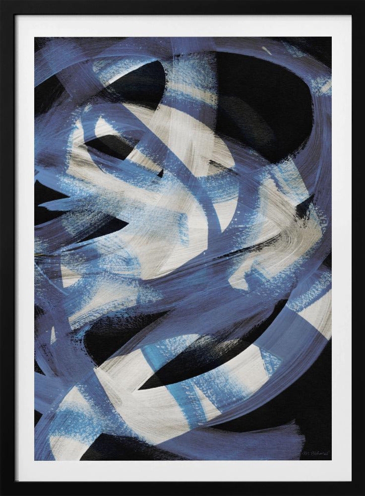 Abstracte penseelstreken 128 | Poster