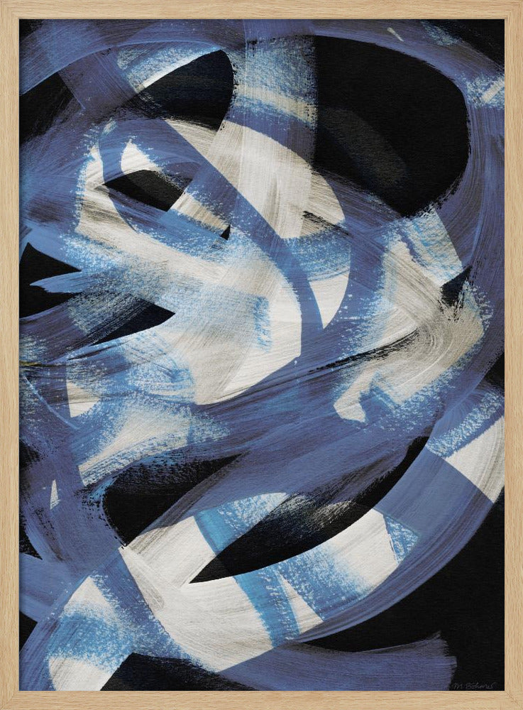 Abstracte penseelstreken 128 | Poster