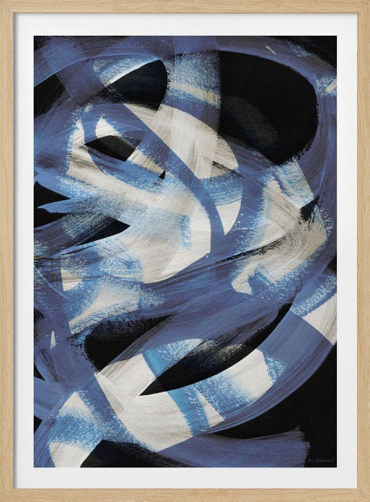 Abstracte penseelstreken 128 | Poster