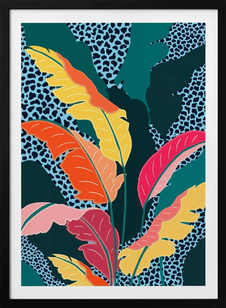 Blauwgroen & Mandarijn | Poster