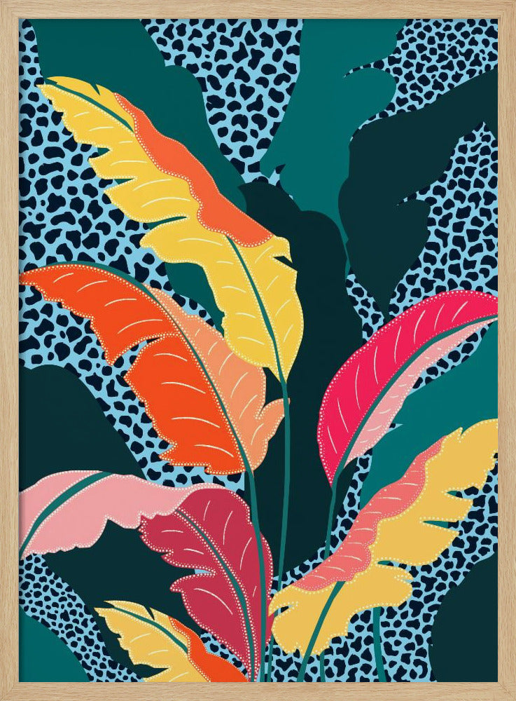 Blauwgroen & Mandarijn | Poster