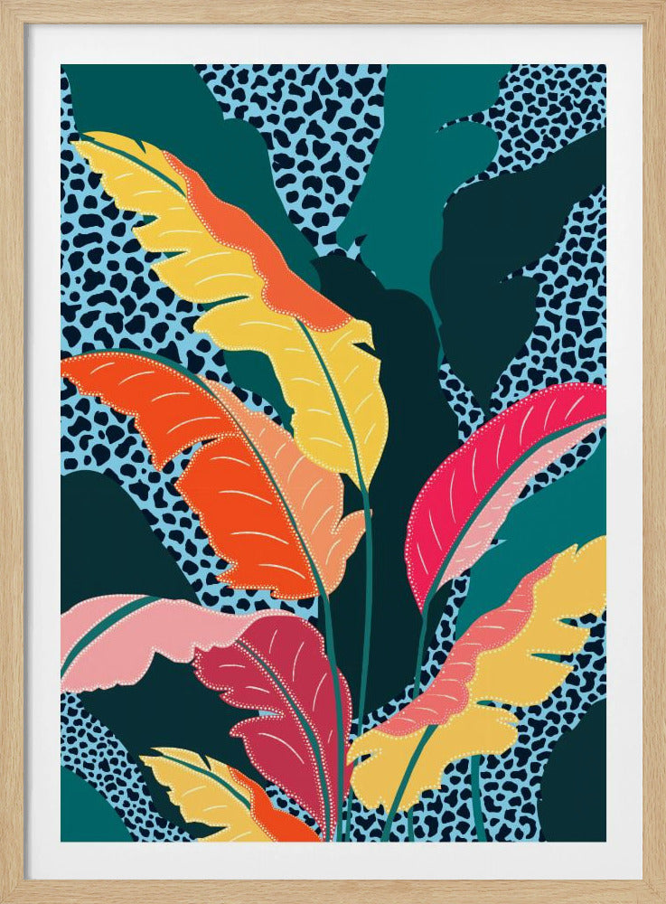 Blauwgroen & Mandarijn | Poster