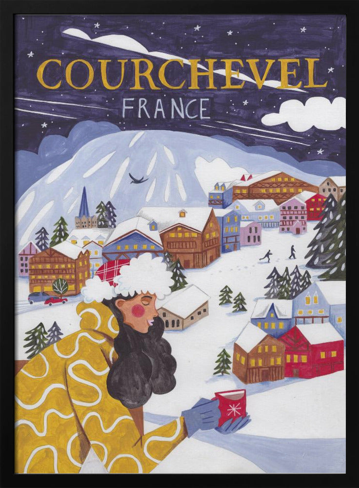 Reisposter vrouw in Frankrijk, Courchevel | Poster