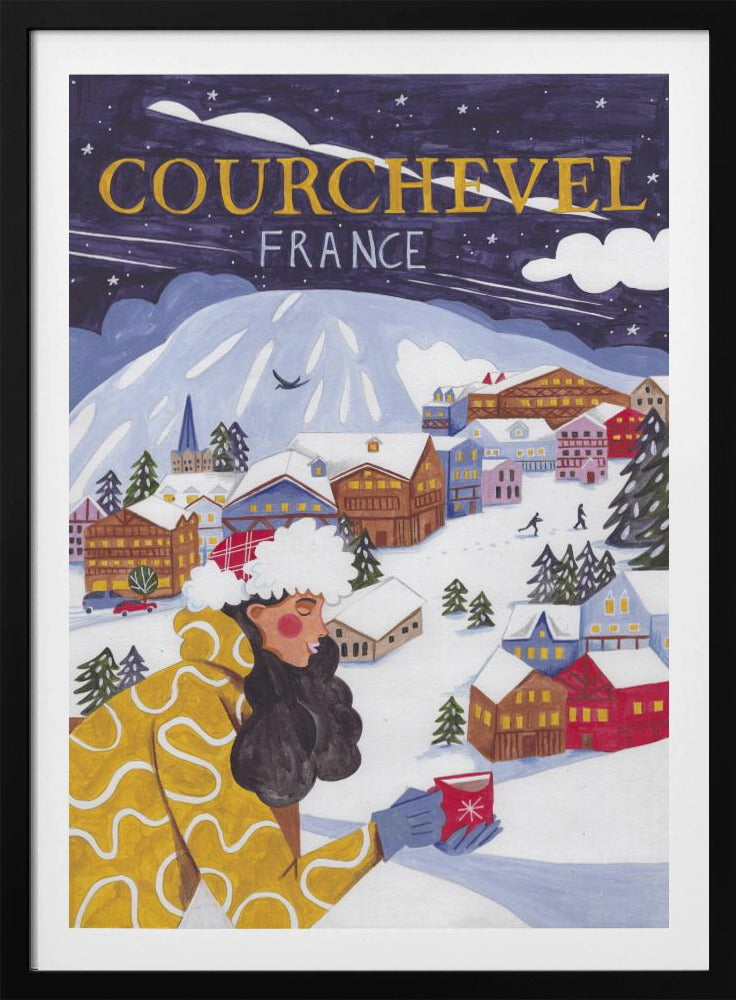 Reisposter vrouw in Frankrijk, Courchevel | Poster