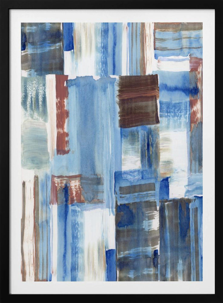 Icy Blue Abstract 2 | Poster