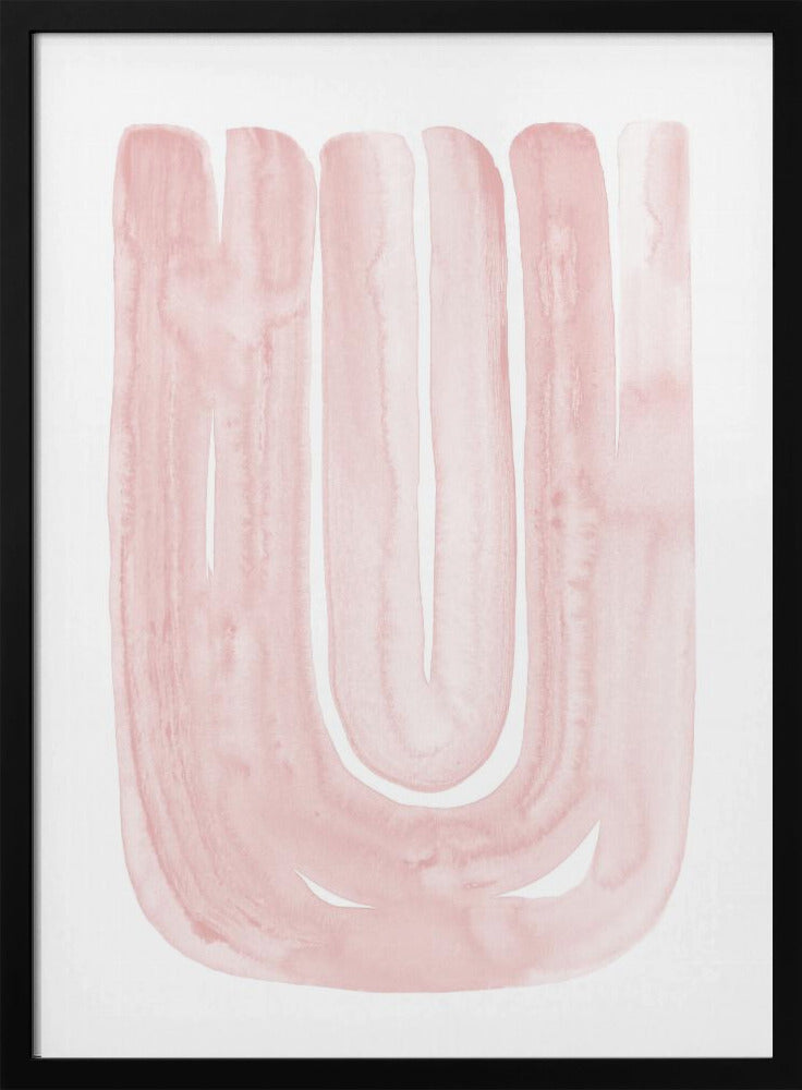 Abstracte Blush Curves | Poster