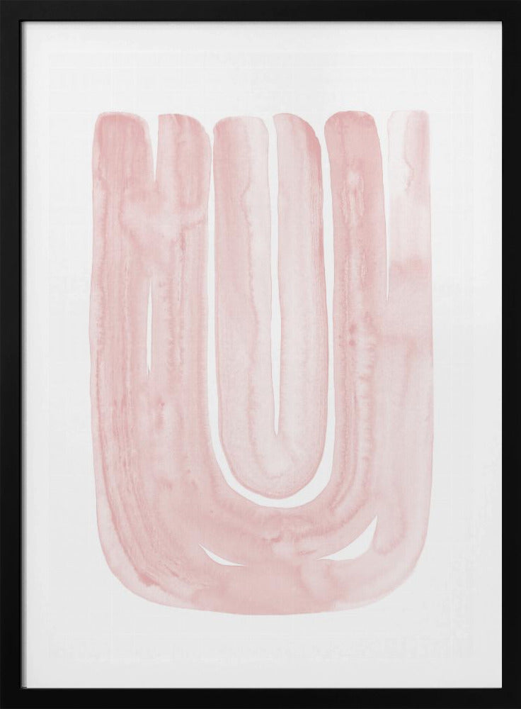 Abstracte Blush Curves | Poster