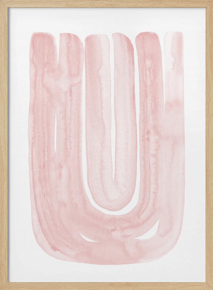 Abstracte Blush Curves | Poster