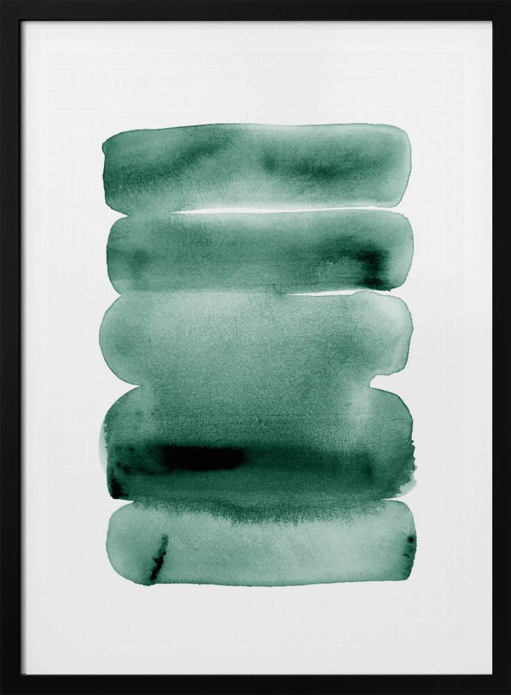 Abstracte groene strepen | Poster